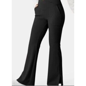 Halara Women's Crossover Pocket Split Hem Wide Leg Yoga Pants Navy blue. Small